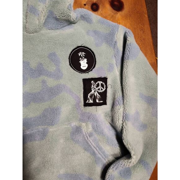 THE SHERPA DYED PATCH HOODIE BY JUNGLES WITH J FERG ART SIZE MEDIUM - Picture 11 of 14
